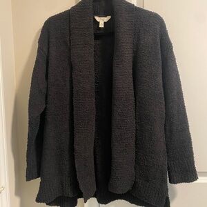 Terra & Sky Black Women's Cardigan 1X